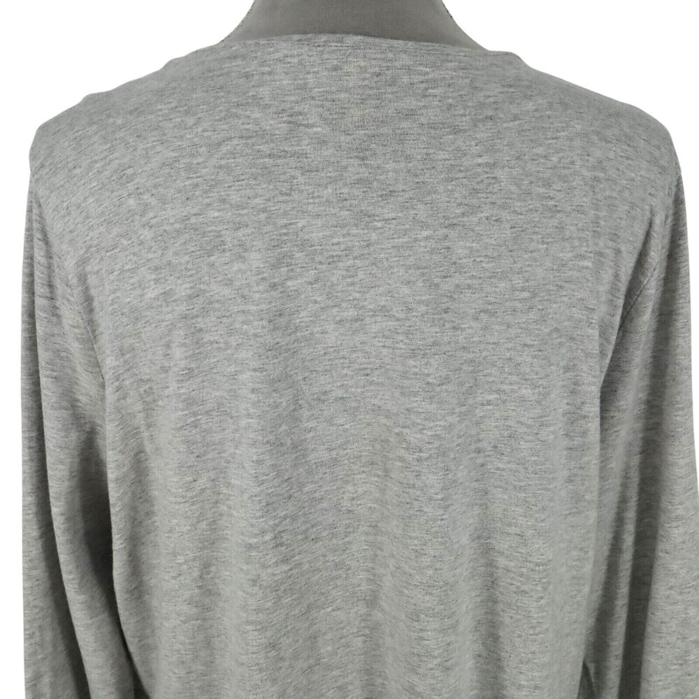 Chicos Zenergy Top 3 Womens XL 16 Gray T-shirt Lace Scoop Neck Pullover Whimsy - Picture 7 of 13
